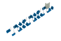Semi-cross seat interior set A (blue) 5