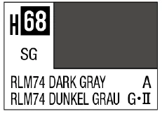 GSI Creos AQUEOUS HOBBY COLOR - H68 SEMI-GLOSS RLM74 DARK GRAY (GERMAN AIRCRAFT)
