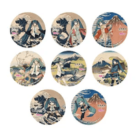 Katsushika Hokusai x Hatsune Miku Pinback Button 1