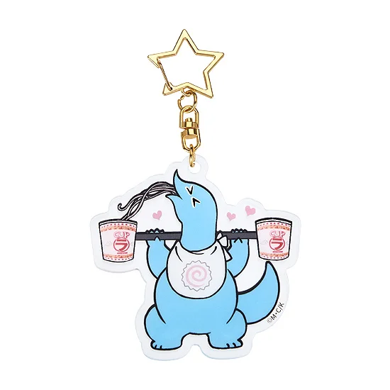 Gal & Dino Glow-in-the-Dark Acrylic Keychain Weightlifting