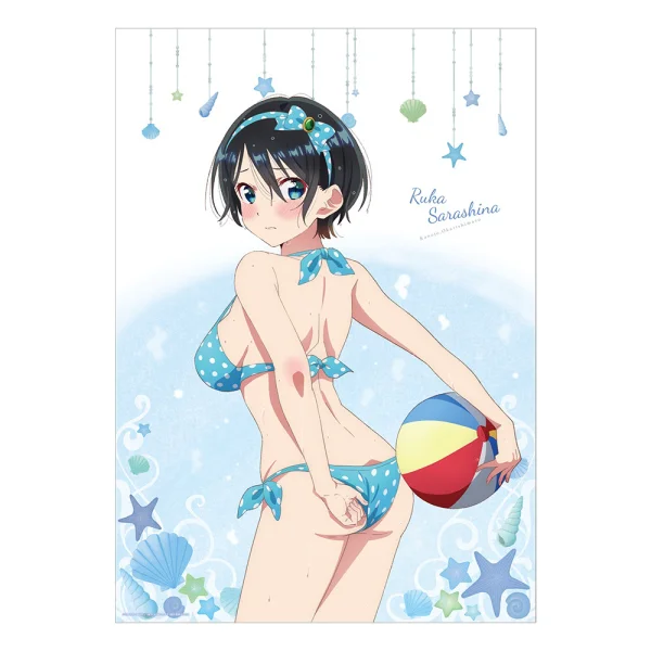 KADOKAWA Rent-A-Girlfriend Swimsuit and Girlfriend A3-Sized Clear Poster Ruka Sarashina - Rent-A-Girlfriend