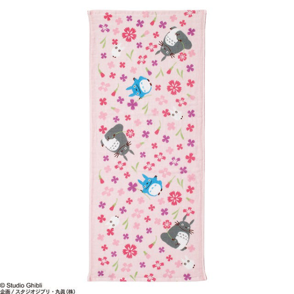 My Neighbor Totoro Flower (Pink) - Ghibli Imabari Gauze Series (Face Towel)