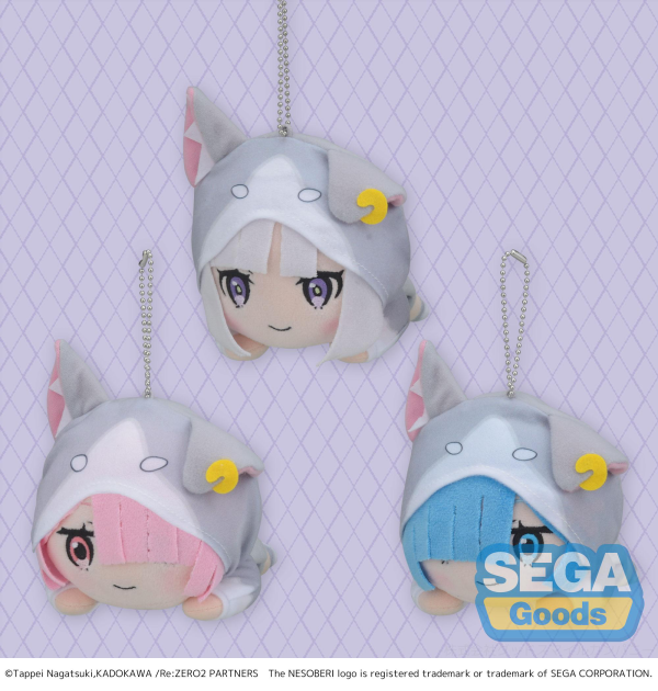 NESOBERI (Lay-Down) "Re:ZERO -Starting Life in Another World-" MP Plush "Emilia & Ram & Rem" -The Great Spirit Pack-(re-run)