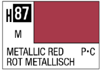 AQUEOUS HOBBY COLOR - H87 METALLIC GLOSS METALLIC RED (PRIMARY) 1