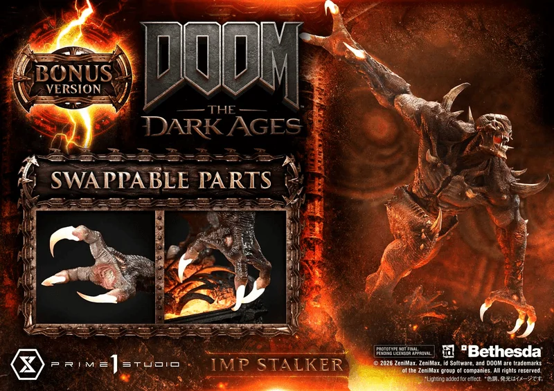 Prime 1 Studio Ultimate Premium Masterline DOOM: The Dark Ages Imp Stalker Bonus Version - DOOM