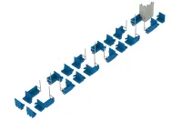 PLUM PMOA Semi-cross seat interior set A (blue) - Mobile Suit Gundam - photo 1