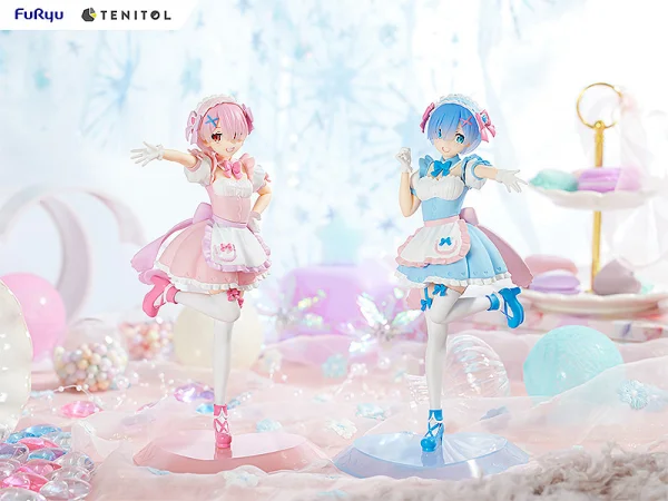 FuRyu TENITOL Yumekawa Maid Rem & Ram: Set With Bonus - Re:ZERO -Starting Life in Another World-