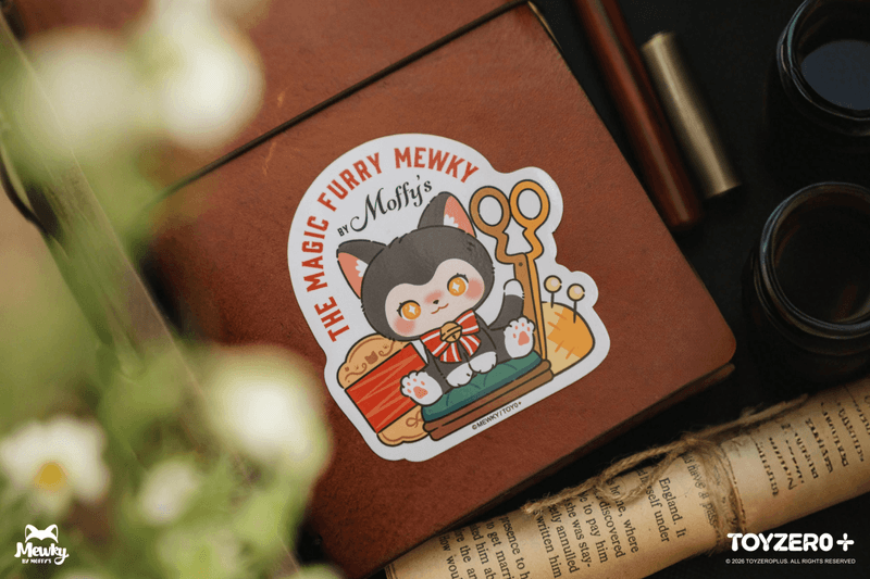 Moffy's - Mewky Sticker (Black Cat - Sitting)