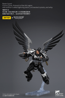 Raven Guard Corvus Corax, Primarch of the XIX Legion with artificer-crafted lightning talons, archaeotech pistols, and whip 17