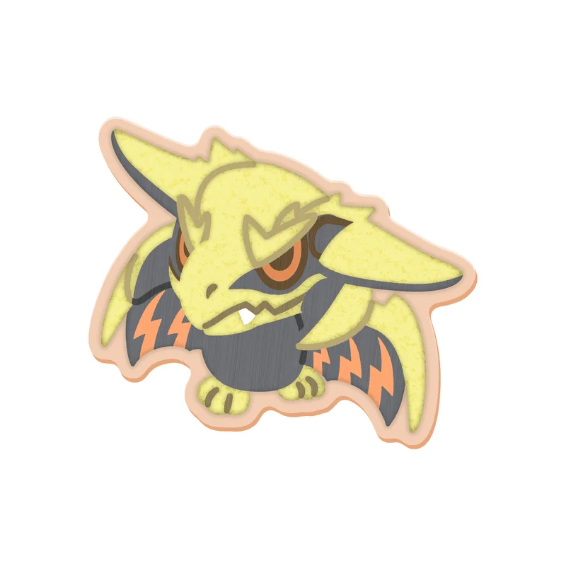 CAPCOM MONSTER HUNTER CHIBI STYLE Embroidered Sticker: Rey Dau - Monster Hunter
