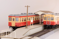 1/80 Scale Paper kit Town Corner Accessory Series Local type island platform Extension set A（Telephone pole・Station name plate） 5