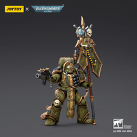 Death Guard Plague Marine Icon bearer with Boltgun and Plague knife 11