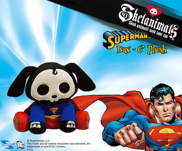 Toynami Skelanimals DC Mini Plush 6 Inch - Superman Dax - DC Comics