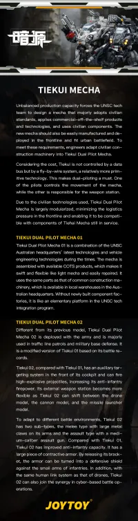 JOYTOY Tiekui Dual Pilot Mecha 02 - JOYTOY Original Series - photo 2