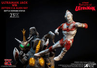ULTRAMAN 60TH ANNIVERSARY  Ultraman Jack vs Zetton II & Alien Bat Battle scene diorama resin statue 5