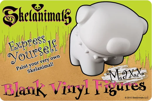 Skelanimals Blank Vinyl Figure - Maxx (Bulldog)