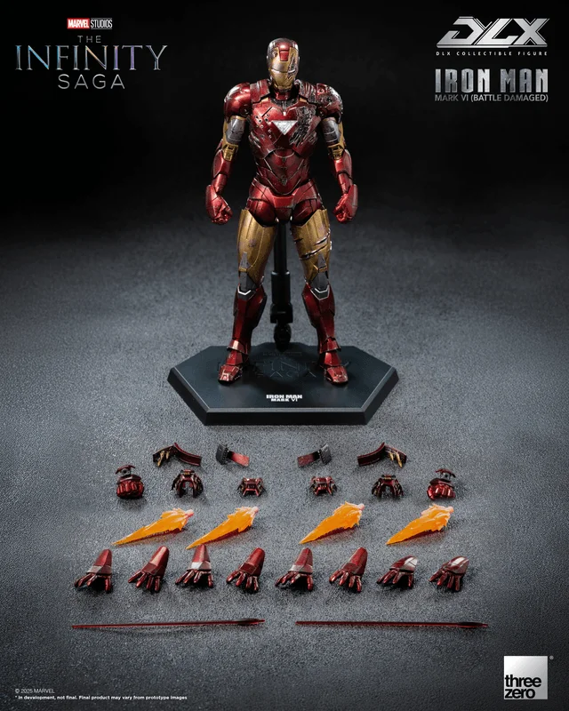 threezero Marvel Studios: The Infinity Saga DLX Iron Man Mark 6 (Battle Damaged) - Marvel