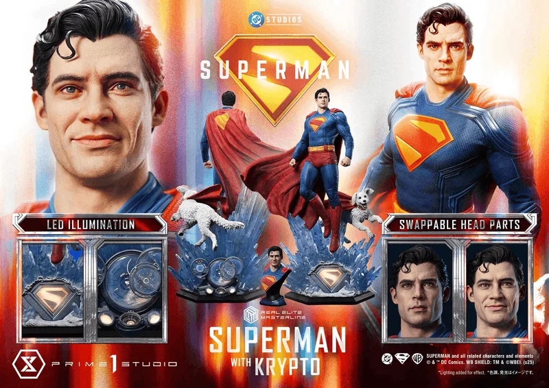 Prime 1 Studio Real Elite Masterline Superman (2025 Film) Superman with Krypto 			 - DC Comics