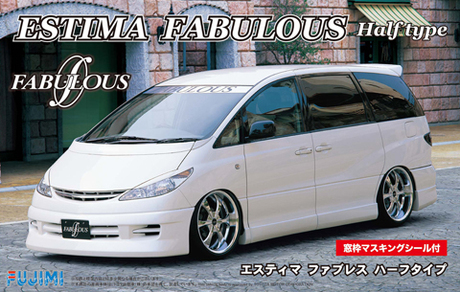 [ID-71] 1/24 Toyota Estima Fabulous Half Type w/Window Frame Masking