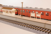 1/80 Scale Paper kit Town Corner Accessory Series Local type island platform Extension set A（Telephone pole・Station name plate） 7