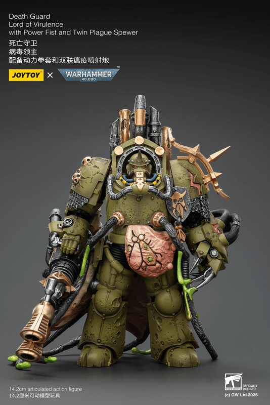 Death Guard Lord of Virulence with Power Fist and Twin Plague Spewer