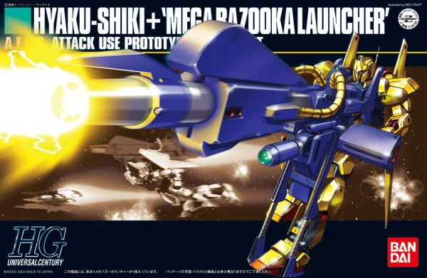 BANDAI HOBBY HGUC 1/144 #48 Hyaku Shiki+Mega Bazooka Launcher - Mobile Suit Gundam Zeta