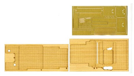 [1/350-No11 EX-2] 1/350 Wood Deck Seal for IJN Aircraft Carrier Kaga (w/Ship Name Plate)