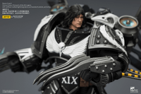 Raven Guard Corvus Corax, Primarch of the XIX Legion with artificer-crafted lightning talons, archaeotech pistols, and whip 16