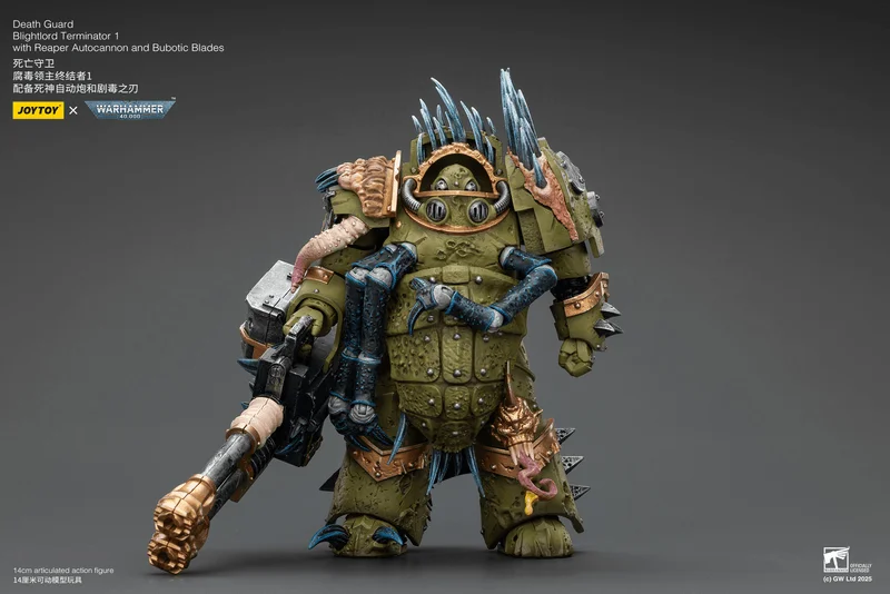 Death Guard Blightlord Terminator 1 with Reaper Autocannon and Bubotic Blades