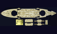 [QG48] 1:350 WOODEN DECK FOR Z21(40021-4) 1/350 IJN BATTLESHIP MIKASA THE BATTLE OF THE JAPAN SEA 2