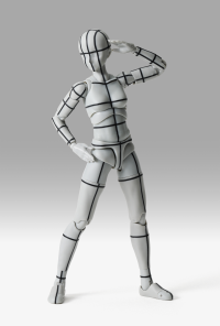 BODY CHAN -Sports- Edition-WIRE FRAME- (Gray Color Ver.) "BODY-KUN/BODY-CHAN", TAMASHII NATIONS S.H.Figuarts 6