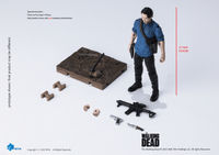 HIYA Exquisite Mini Series 1/18 Scale 4 Inch The Walking Dead Glenn Action Figure 6