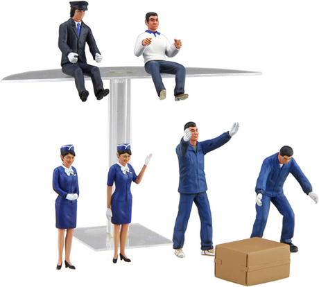 [GT-34] 1/32 Bus Guide & Bus Driver / Track Driver & Worker Figure Set (1/32)