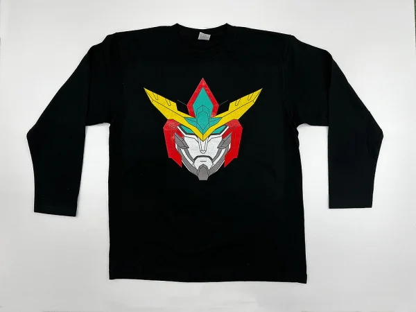 GOOD SMILE COMPANY (M) Bang Brave Face Logo Long T-Shirt Black - Bang Brave Bang Bravern