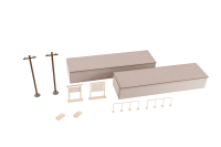 1/80 Scale Paper kit Town Corner Accessory Series Local type island platform Extension set A（Telephone pole・Station name plate） 1