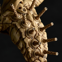 SCULPTURE WORKS Evangelion Unit 2 Beast Transformation  2nd Form The Beast Geofront Blood Battle Beige Color Ver. 6