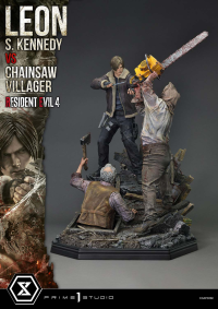 Ultimate Premium Masterline Resident Evil 4 Leon S. Kennedy versus Chainsaw Villager Bonus Version 53