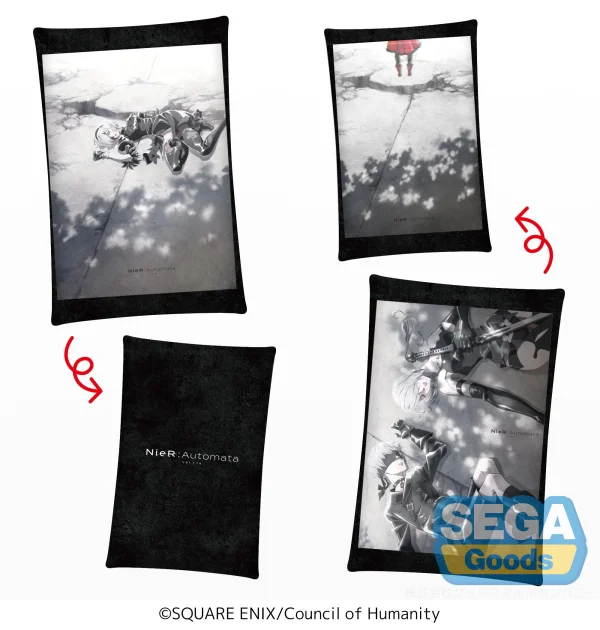 SEGA Anime "NieR:Automata Ver1.1a" PtZ Art Cushion [Pack of: 2B：1 9S & A2：1] - NieR:Automata