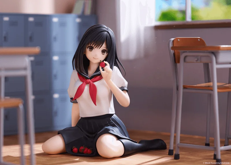 TAITO Strawberry 100% Desktop Cute Figure - Aya Tojo (School uniform Ver.) - Strawberry 100%
