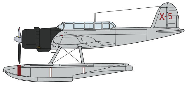 1/72  Aichi E13A1 TYPE ZERO (JAKE) MODEL 11 "KIMIKAWAMARU" w/CATAPULT