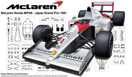 [GP-25] 1/20 McLaren Honda MP4/6 (Japan GP/San Marino GP/Brazil GP)