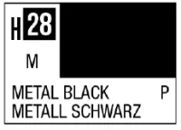 GSI Creos AQUEOUS HOBBY COLOR - H28 METALLIC GLOSS METAL BLACK (PRIMARY) - photo 1
