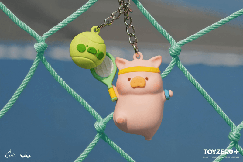 LuLu the Piggy Tennis Series - 3D Silicone Keychain