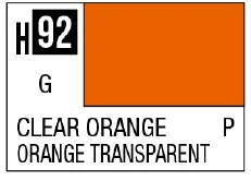GSI Creos AQUEOUS HOBBY COLOR - H92 GLOSS CLEAR ORANGE (PRIMARY)
