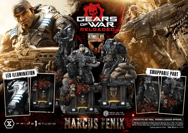 Prime 1 Studio Real Elite Masterline Gears of War: Reloaded Marcus Fenix Ultimate Version - Gears of War