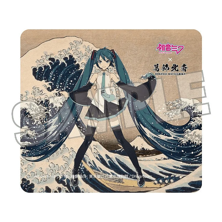 Presence CO., LTD. Hatsune Miku x Katsushika Hokusai iXima Mousepad The Great Wave off Kanagawa - Hatsune Miku