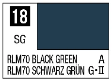 Mr. Color 18 - RLM70 Black Green (Semi-Gloss/Aircraft)
