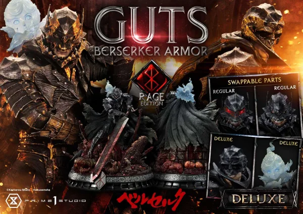 Prime 1 Studio Ultimate Premium Masterline Berserk Guts, Berserker Armor Rage Edition Deluxe Version - Berserk
