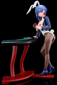 Sakuya Sieglinde wearing lapis lazuli blue bunny costume with Nip Slip Gimmick System 13