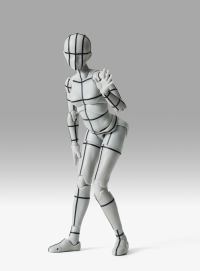 BODY CHAN -Sports- Edition-WIRE FRAME- (Gray Color Ver.) "BODY-KUN/BODY-CHAN", TAMASHII NATIONS S.H.Figuarts 1